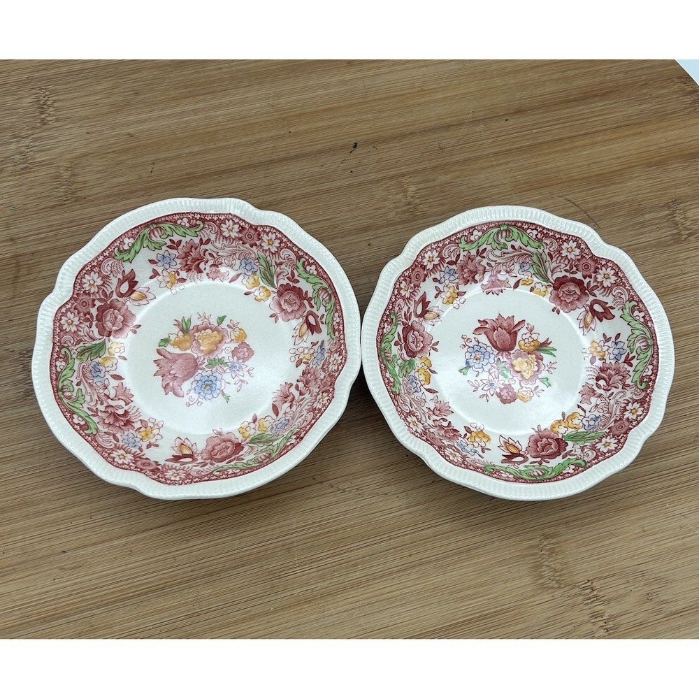 VINTAGE JOHNSON BROS DORCHESTER BERRY BOWLS -‎ SET OF TWO CIRCA 1930S-1940S